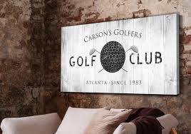 Customized Golf Club Sign Indoor