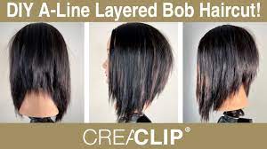 diy a line layered bob haircut at home