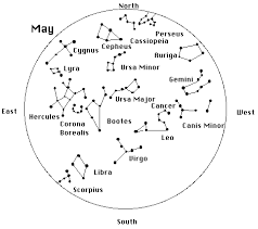 May Map Stars Constellations Star Constellations Star