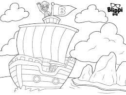 Find this pin and more on kids birthday party by deedee figueroa. Blippi On Pirate Ship Coloring Page Free Printable Coloring Pages For Kids