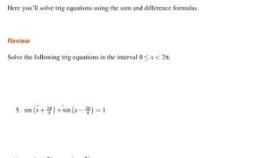 Here You Ll Solve Trig Equations Using