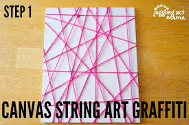 String Art On Canvas Diy Wall Hanging
