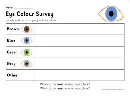 Eye Colour Survey Worksheet Sb7526 Sparklebox