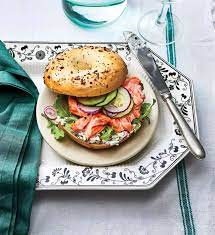 salmon bagel sandwiches recipe