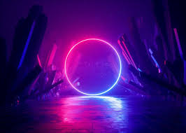 Neon background pattern colorful design fantasy light abstract glow 80s. 3d Render Abstract Background Cosmic Landscape Round Portal Pink Blue Neon Light Virtual Reality E In 2021 Abstract Backgrounds Blue Neon Lights Neon Backgrounds