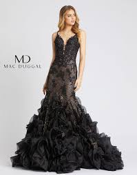 Mac Duggal 79275d Ruffle Skirt Lace Dress
