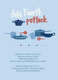 Printable 4th Of July Potluck Invitation Template