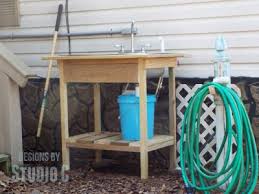 how to build an outdoor sink connected