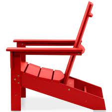 Durogreen Aria Bright Red Recycled Plastic Modern Adirondack Chair