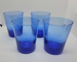 Deep Blue Drinking Glasses 14 5 Oz