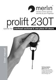 merlin prolift 230t user manual