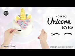 How to make a unicorn horn out of styrofoam. Unicorn Cake Fondant Eyes Tutorial Youtube