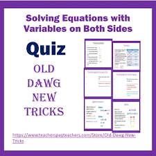 Solving Equations With Variables Both