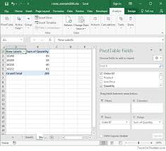 Ms Excel 2016 How To Create A Pivot Table