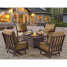 Roast up some s'mores and stay cozy with our modular fire chat sets or rustic wooden fire tables. Costco Patio Furniture With Fire Pit Fire Pit Furniture Fire Pit Chairs Patio Furniture Fire