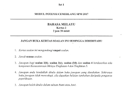 Perkongsian ilmu bahasa melayu upsr, pt3, spm, dan stpm. Laman Bahasa Melayu Spm Simulasi Peperiksaan Kedua Pecutan Akhir Spm 2017 24 10 2017