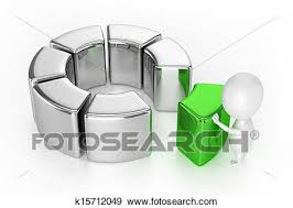 Ring Chart With Green Piece And C Stock Illustration