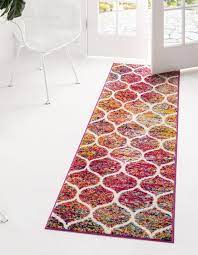 unique loom rounded trellis frieze rug