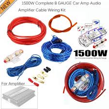 Amp wiring kits a good amplifier wiring kit like nvx xapk4 true spec 4 gauge 100% copper single amp wiring kit with speaker cable, no rca includes a fuse, fuse holder, subwoofer speaker wire, power cables, remote wire, zip ties, rca cables, ring terminals, and cool accessories. 8ga Gauge 1500w Car Audio Subwoofer Amplifier Wiring Fuse Holder Wire Cable Kit Ebay