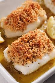 panko and parmesan crusted baked cod