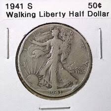 1941 S Walking Liberty Half Dollar Coin Value Prices Photos