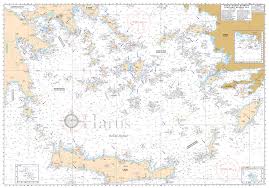 Hartis Southern Aegean Sea General Pilot Nautical Chart