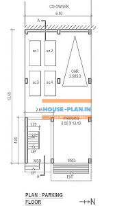 2 Bhk House Plan Drawings With Living
