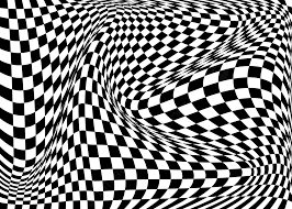 black and white distorted checd