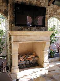 Custom Outdoor Stone Fireplaces Bt