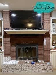 Faux German Smear Brick Fireplace Makeover