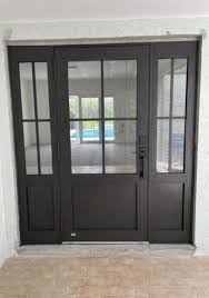 Classic Brown Entry Way Door Windows