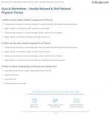 19+ fitness trivia questions and answers quiz by triviawell. Quiz Worksheet Health Related Skill Related Physical Fitness Study Com
