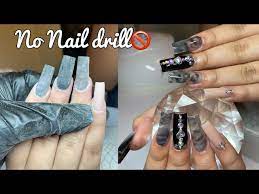 doing acrylic nails with no drill