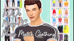the sims 4 male maxis match clothing