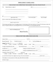 Verification Of Employment Form 9 Free Word Pdf Documents
