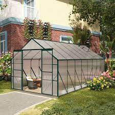 polycarbonate walk in garden greenhouse