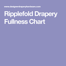 Ripplefold Drapery Fullness Chart In 2019 Drapery