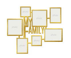 family photo frame png vector psd