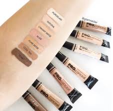 Colour Comparison Of The Pro Conceal Range From