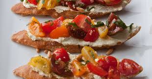 Bruschetta is a traditional italian item in which small slices of bread are topped with such things as tomato, basil, and mozzarella cheese, as is the case in this delightful recipe. Barefoot Contessa Tomato Crostini With Whipped Feta Recipes