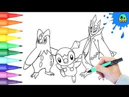 Download piplup coloring page and use any clip art,coloring,png graphics in your website, document or presentation. Pokemon Coloring Piplup Evolution I Fun Coloring Videos For Kids Youtube