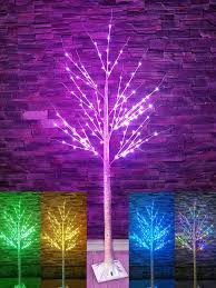 6ft Colorful Lighted Birch Tree For