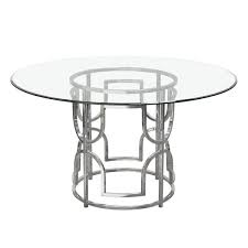 avalon 54 inch round glass top dining
