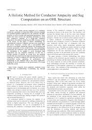 A Holistic Method For Conductor Ampacity And Sag Computation