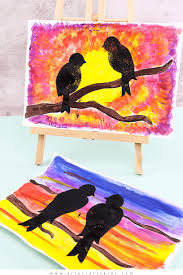 bird silhouette art project arty