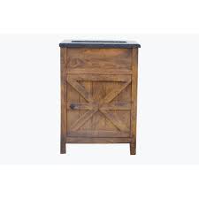 Measure the available space in your bathroom to determine which size of vanity the room can accommodate. Traditional 24 In W Single Barn Door Vanity In Antique Finish Bv2124fs The Home Depot