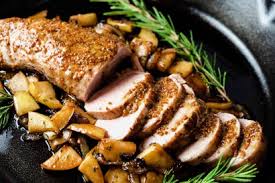 Simply rub the pork with a tasty dry rub, quickly sear, then bake in a hot oven. Roasted Pork Tenderloin With Apples And Maple Mustard Sauce Tasty Kitchen A Happy Recipe Community