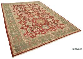 hand knotted wool oushak rug