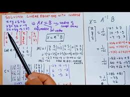 Linear Equations Using Matrix Inverse