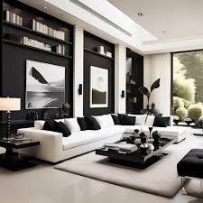 20 black and white living room decor